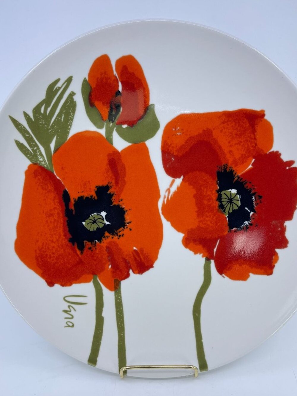 vintage vera for mikasa poppy platter f7101floral design ceramic plate